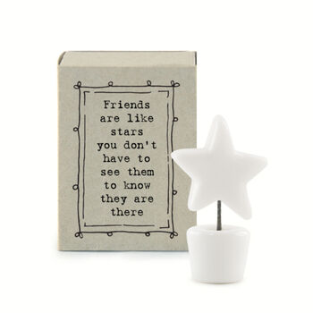 Friends Are Like Stars Mini Matchbox Trinket East Of India, 4 of 4