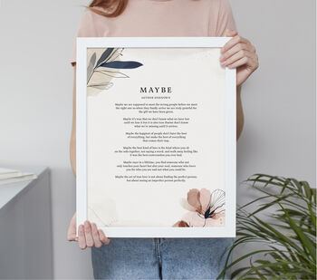 Handmade Personalised Use Your Own Poem Print, 4 of 5