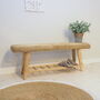 Wicker Bench With Shelving, thumbnail 4 of 9