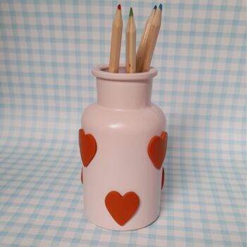 Cute Love Heart Design Mini Vase / Pencil Pot, 2 of 2