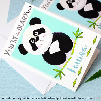 Personalised 'The Beary Best' Panda Card, 6 of 8