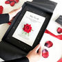 Personalised Red Rose Valentines Card Gift Boxed, thumbnail 2 of 6