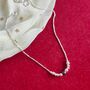 925 Silver Black Silver Ball Thin Dangle Payal Anklet, thumbnail 1 of 4