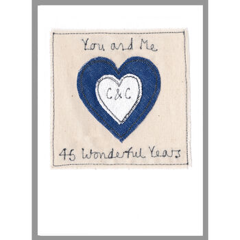 Personalised Sapphire Wedding Anniversary Card, 2 of 12