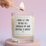 New Home Gift Look At You Two Buying A House Candle, thumbnail 1 of 6