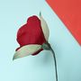 Red Paper Rose With Beaded Centre, thumbnail 3 of 4