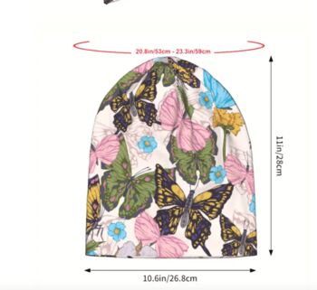 Soft Chemo Headwear Beanie Hat Bandana Butterfly, 3 of 4