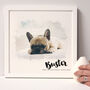 Personalised Watercolour Dog Portrait Framed Print, thumbnail 2 of 6