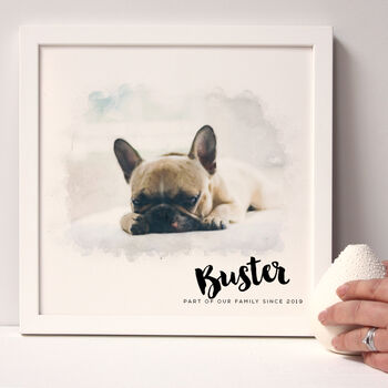 Personalised Watercolour Dog Portrait Framed Print, 2 of 6
