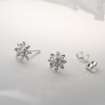 Sterling Silver Enlightened Lotus Studs, 7 of 10