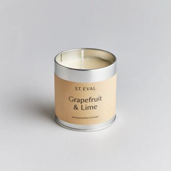 Grapefruit And Lime Scented Tinned Candle, 3 of 4