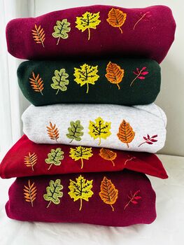 Autumn Leaves Embroidered Sweater, 8 of 8
