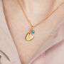 Personalised Heart Of Gold Birthstone Necklace, thumbnail 1 of 8