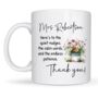 Teacher Thank You Mug – Personalised With Wildflowers And Quote, thumbnail 1 of 9