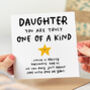'Daughter You Are One Of A Kind' Card, thumbnail 1 of 2