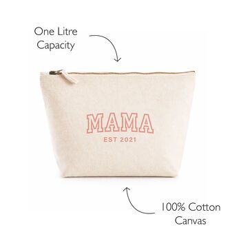 Personalised Makeup Travel Bag Gift For New Mum Mama, 5 of 12
