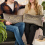Personalised Velvet Couples Cushion Set, thumbnail 1 of 4