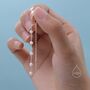 Sterling Silver Genuine Freshwater Pearl U Shape Threader Earrings, thumbnail 5 of 11
