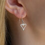 Sterling Silver Open Heart Earrings, thumbnail 2 of 7