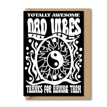Cool Psychedelic Father’s Day Card For Dad, 4 of 4