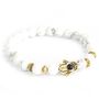 Hamsa Charm Howlite Gemstone Bracelet, thumbnail 1 of 2