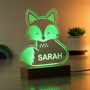 Personalised Fox LED Night Light, 5 of 12