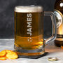 Personalised Football Name Glass Pint Stern Tankard, thumbnail 3 of 4