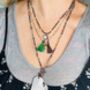 Picasso Beaded Tassel Charm Necklace, thumbnail 4 of 11