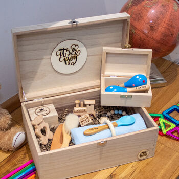 Luxury Personalised Keepsake Baby Gift Box, 2 of 12