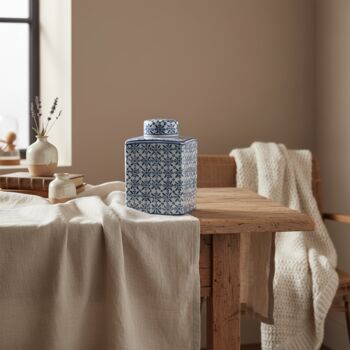 Ginger Jar Pot Almelo White Blue Porcelain, 2 of 5