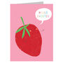 Mini Strawberry Greetings Card, thumbnail 2 of 4