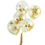 Pack Of Five Gold Star Confetti Clear Party Balloons, thumbnail 2 of 3
