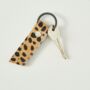 Leopard Print Leather Keyring, thumbnail 5 of 7