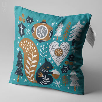 Double Sided Printing Squirrel Cushion Cover, 2 of 7