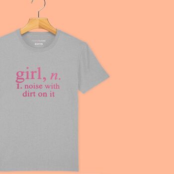 'Girl: Noise With Dirt' Definition T Shirt For Girls, 3 of 12