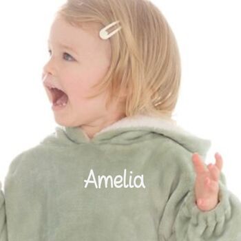 Personalised Embroidered Oversize Plush Hoodie Infants, 6 of 6