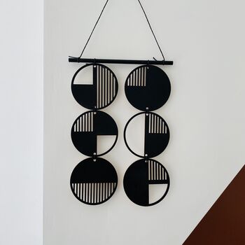 Black Laser Cut Plywood Contemporary Art, 2 of 6