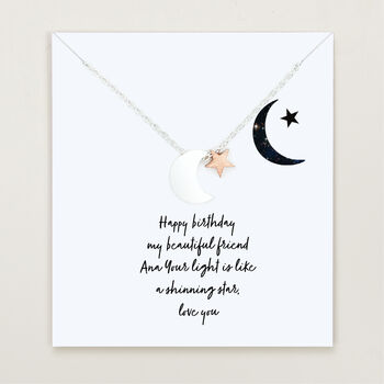 Personalised Moon And Star Necklace, 4 of 12