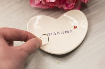 Gift For 'Grandma' Ceramic Ring Dish Letterbox Friendly, 2 of 3