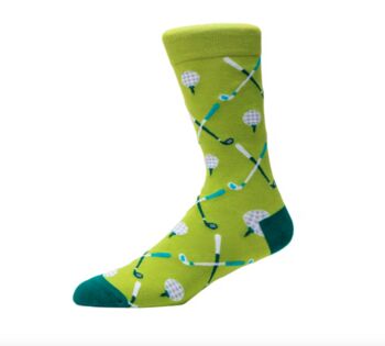 Novelty Fun Socks Size Five To Nine ~ Golf Theme Socks, 2 of 6