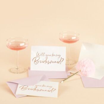 Will You Be My Bridesmaid Proposal Cards Five Pack, 3 of 3