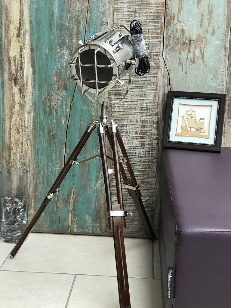 Retro Design Searchlight Light Studio Lamp W/ Tripod By ...