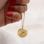 Gold Reversible Roman Coin Satellite Chain Necklace, thumbnail 3 of 5