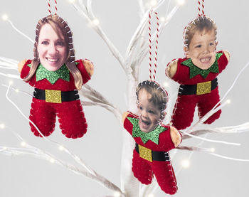 Personalised Elf Christmas Tree Decoration
