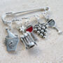 Personalised Wine Lover's Kilt Pin Brooch, thumbnail 1 of 2