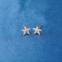 April Birthstone Flower Stud Earrings, thumbnail 3 of 7