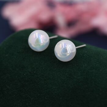 Mermaid Bubble Stud Earrings In Sterling Silver, 3 of 10
