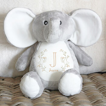 Elephant Plush Personalised Toy, 6 of 7