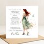 21st Birthday Card With Message Personalised For Granddaughter, thumbnail 2 of 8