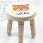 Personalised Cute Kitten Kids Wooden Stool, thumbnail 1 of 6